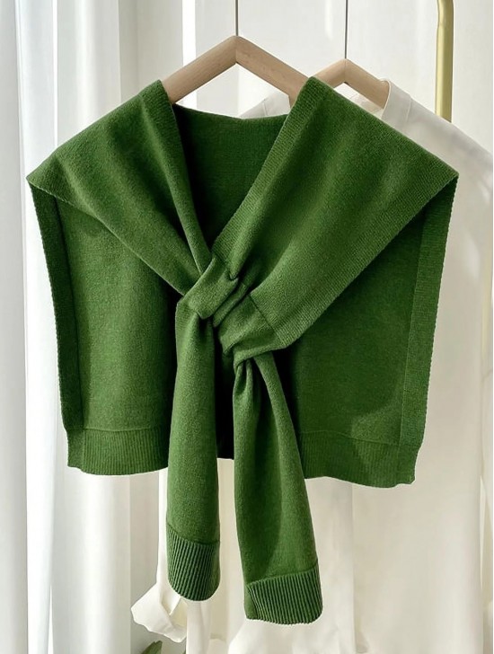 Solid Color Shoulder Wrap Scarf/Cape